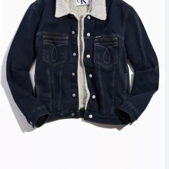 Calvin Klein Iconic Omega Sherpa Denim Jacket - Picture 5 of 6